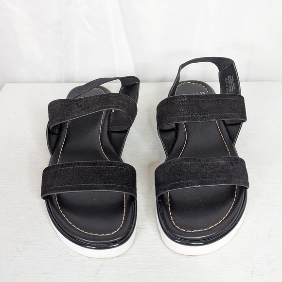 Donald J. Pliner Hollie Leather Metallic Elastic Strap Sandals - Picture 5 of 7